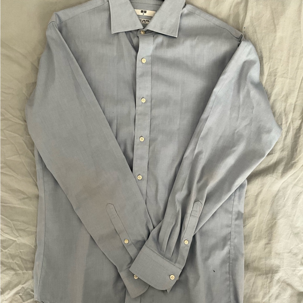 UNIQLO blue shirt slim medium